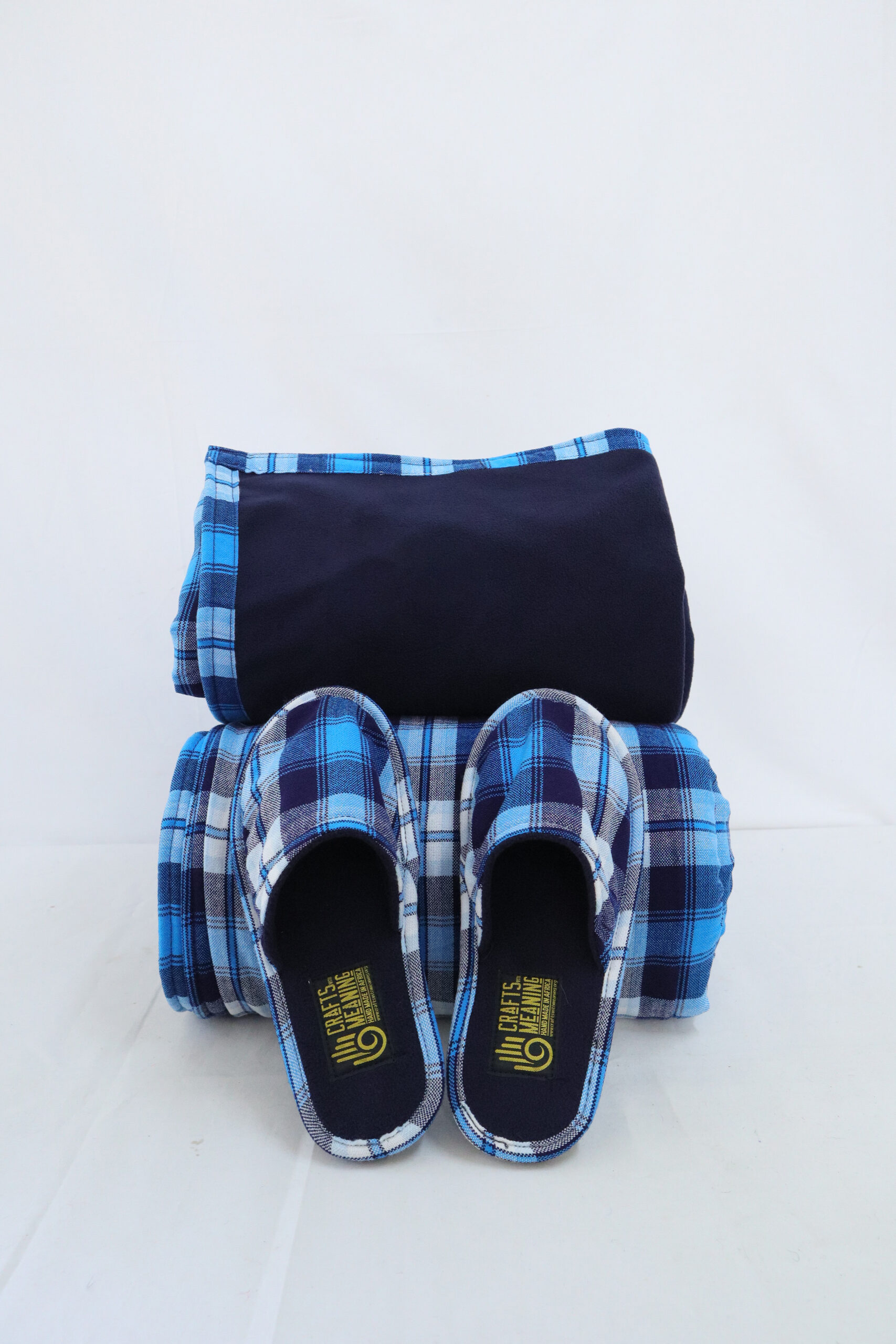 BLUE WHITE FLEECE